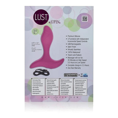 Lust by Jopen L11 Rechargeable Prostate Massager - Anal Vibrators
