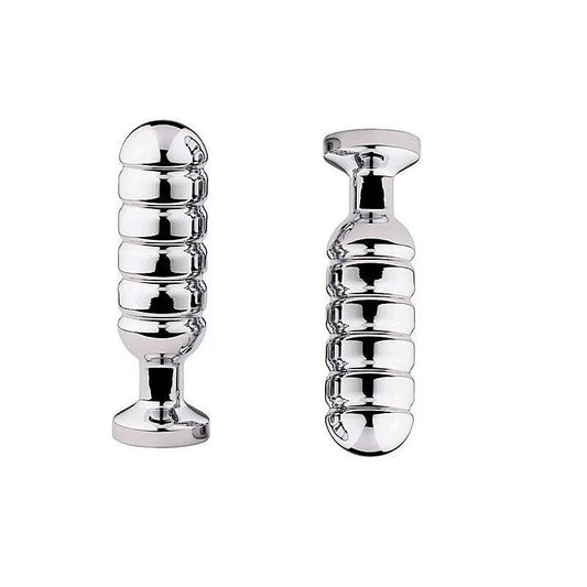 Metallic Zone Ribbed Anal Toy by NANMA Corporation - Butt Plugs