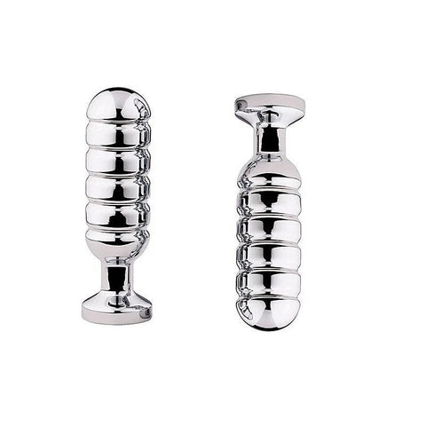Metallic Zone Ribbed Anal Toy by NANMA Corporation - Butt Plugs