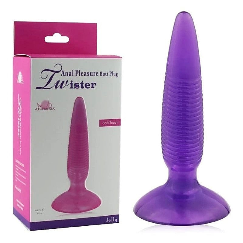 Twister Vibrating Butt Plug Purple by Aphrodisia - Butt Plugs