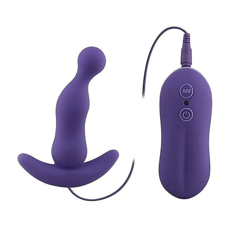 Curved Vibrating Anal Plug Purple by Aphrodisia - Prostate Toys