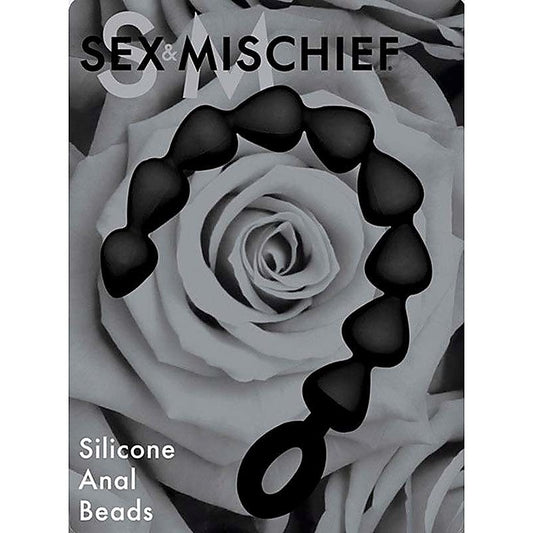 Black Silicone Anal Beads by Sportsheets - Anal Beads and Balls