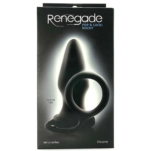 Renegade Pop and Lock Rocky Anal Plug with Ring - Butt Plugs