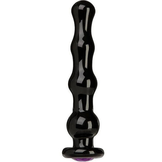 Unique Black Rose Crystal Butt Plug by Doc Johnson - Anal Dildos