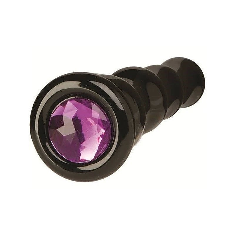 Unique Black Rose Crystal Butt Plug by Doc Johnson - Anal Dildos