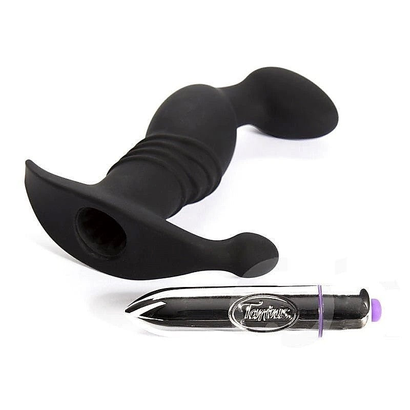 Tantus Prostate Health Vibrator Black Flexible Shaft Prostate Massager - Prostate Toys