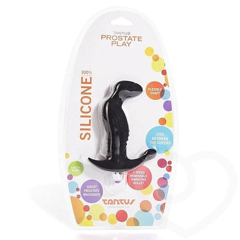 Tantus Prostate Health Vibrator Black Flexible Shaft Prostate Massager - Prostate Toys