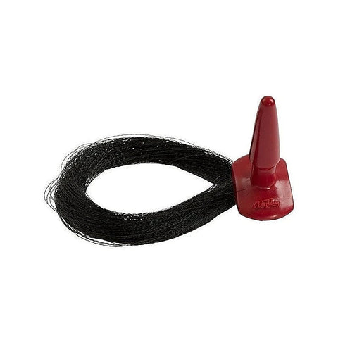 Red's Black Leather Pony Play BDSM Whip by Doc Johnson - Butt Plugs