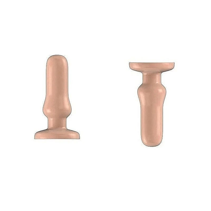 Bottom Line Rubber Butt Plug Flesh Model 4 - Butt Plugs