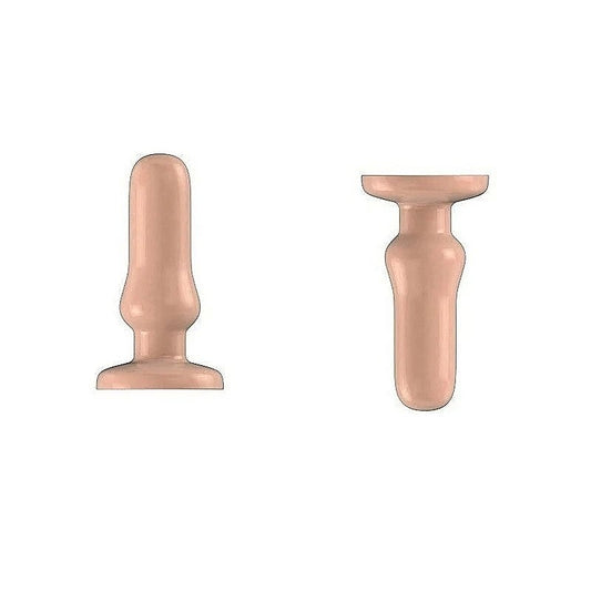 Bottom Line Rubber Butt Plug Flesh Model 4 - Butt Plugs