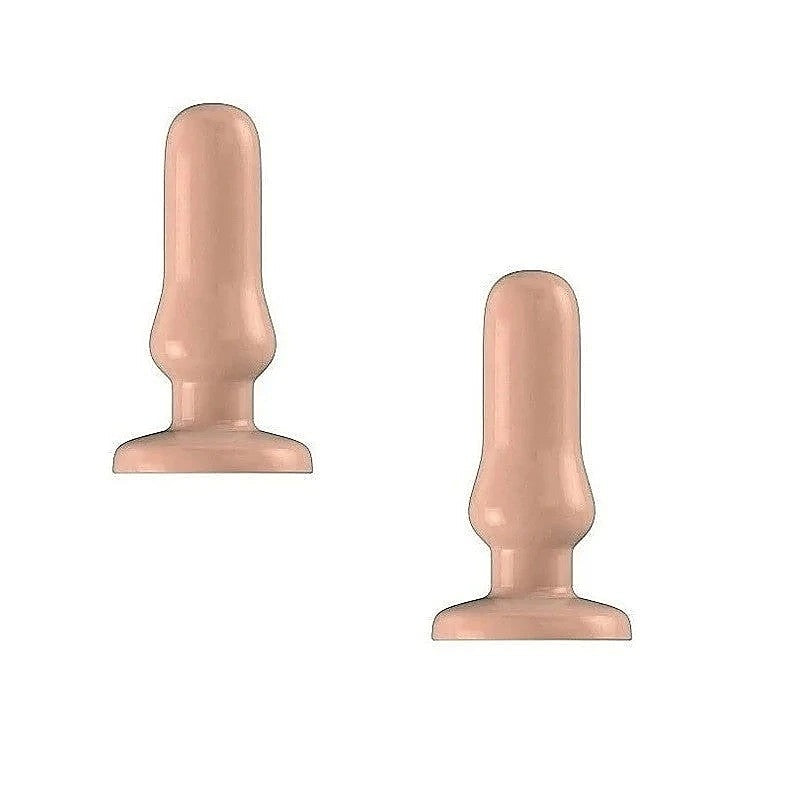 Bottom Line Rubber Butt Plug Flesh Model 4 - Butt Plugs