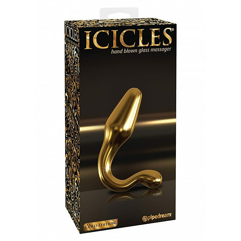 Icicles Gold Edition G12 Glass Butt Plug by Pipedream - Glass Sex Toys