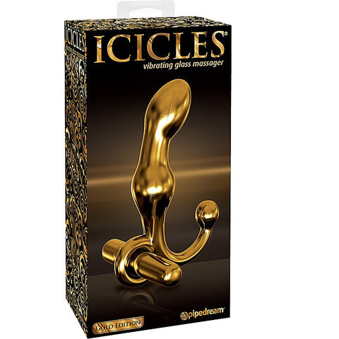 Pipedream Products Icicles Gold Edition G08 Prostate Play Massager - Glass Sex Toys