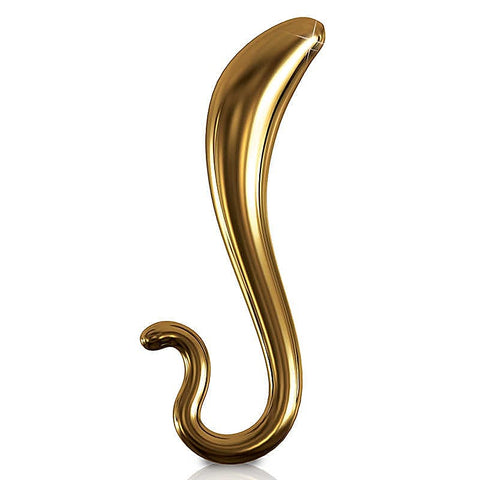Icicles Gold Edition G02 Curved Glass Dildo by Pipedream - Glass Sex Toys