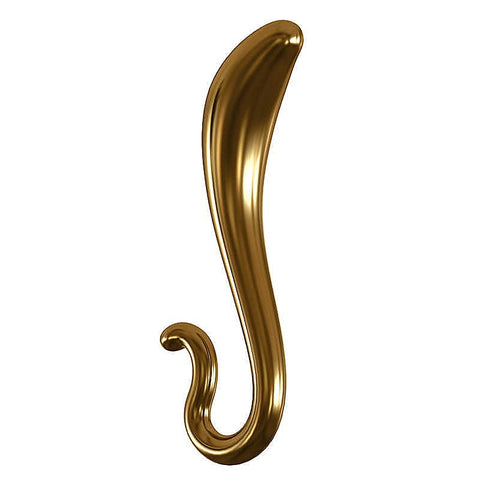 Icicles Gold Edition G02 Curved Glass Dildo by Pipedream - Glass Sex Toys