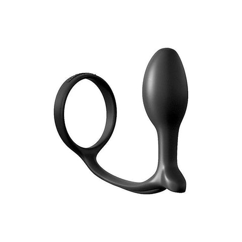 Anal Fantasy Ass Gasm Cock Ring with Beginner Anal Plug - Ball and Cock Toys