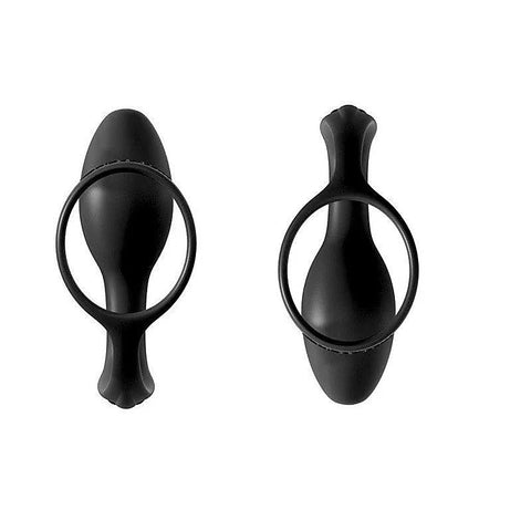 Anal Fantasy Ass Gasm Cock Ring with Beginner Anal Plug - Ball and Cock Toys