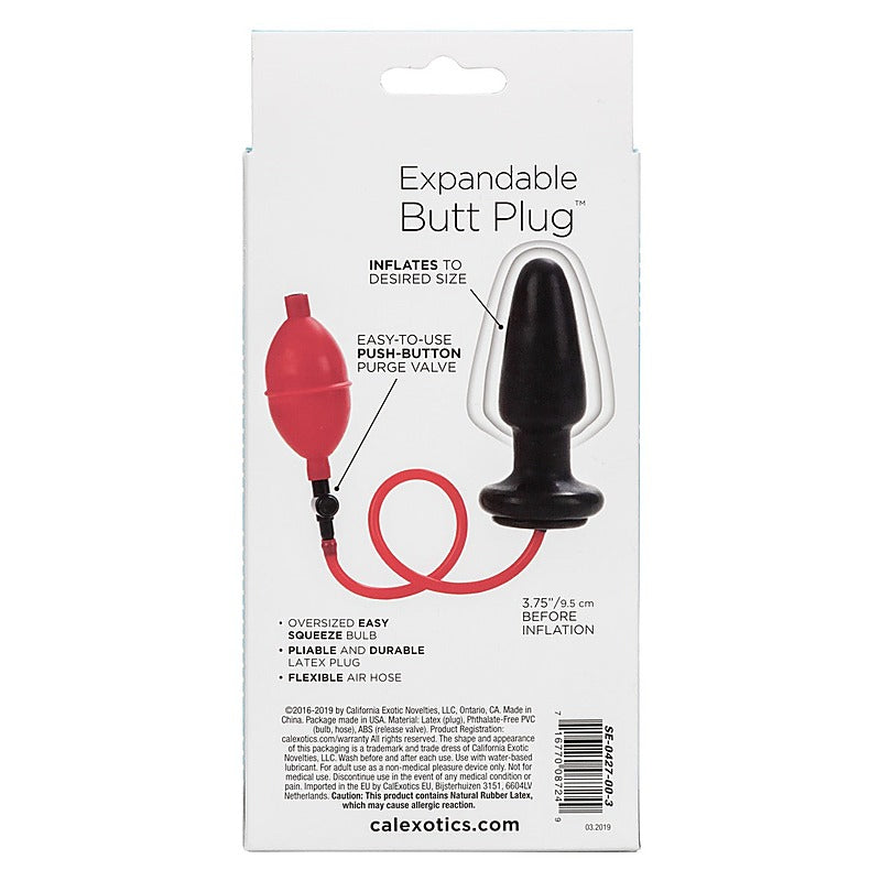 California Exotics Expandable Inflatable Butt Plug with Customizable Size - Inflatable Dildos and Vibrators