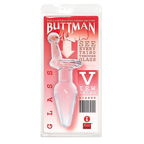 Buttman's Viewable Glass Butt Plug Bishop by Icon Brands - Glass Sex Toys