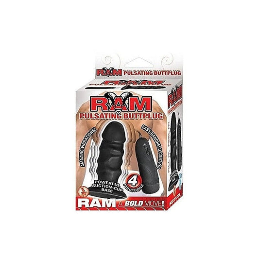 Ram Pulsating Buttplug Black by Nasstoys - Butt Plugs