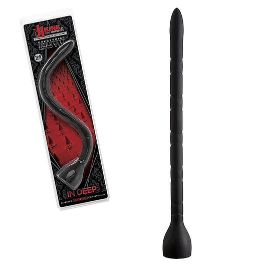Kink In Deep Silicone Anal Snake Black by Doc Johnson - Anal Dildos