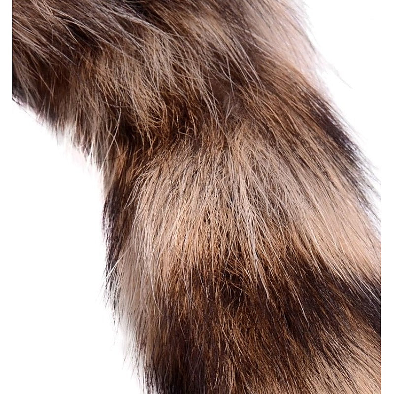 Faux Fox Tail Glass Anal Plug by XR Brands - Glass Sex Toys