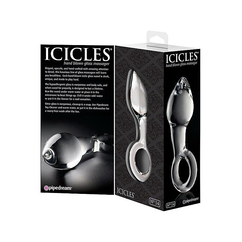 Icicles No. 14 Luxury Glass Anal Plug by Pipedream Products - Glass Sex Toys