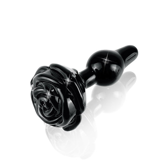 Icicles No. 77 Rose Shaped Glass Anal Plug by Pipedream - Glass Sex Toys