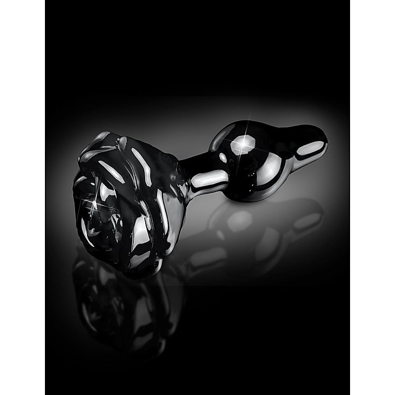 Icicles No. 77 Rose Shaped Glass Anal Plug by Pipedream - Glass Sex Toys
