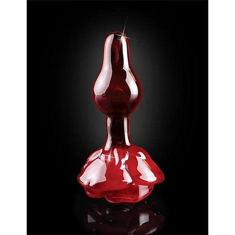 Icicles No 76 Rose Shape Glass Butt Plug by Pipedream - Glass Sex Toys