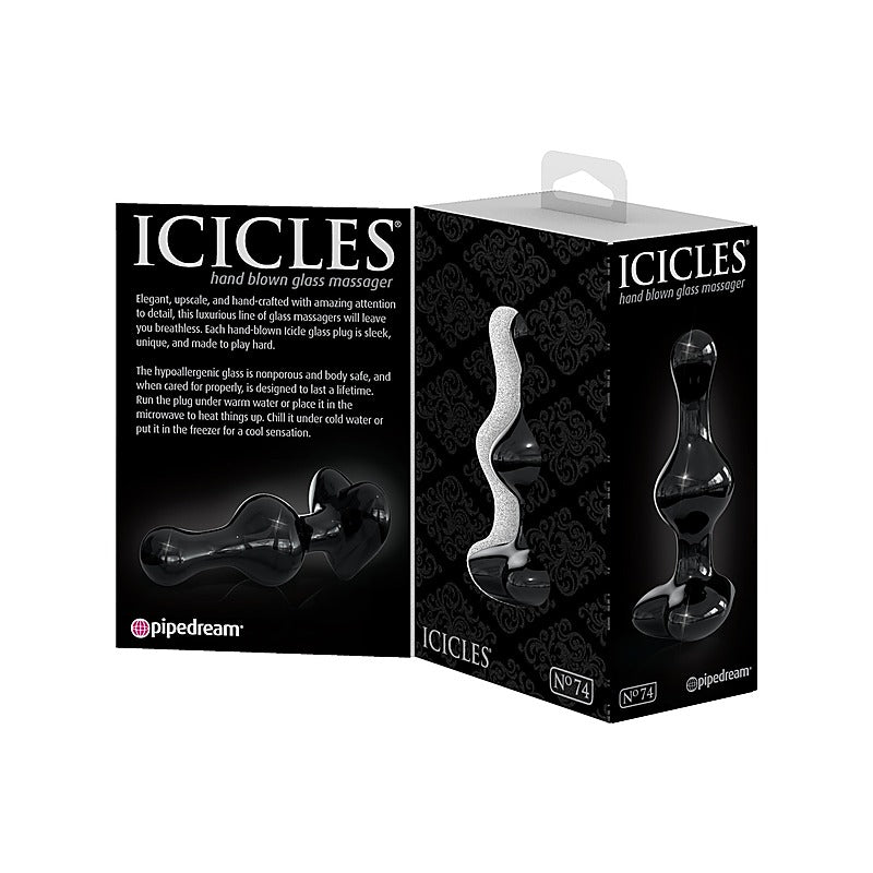Icicles No. 74 Hand Blown Glass Butt Plug - Glass Sex Toys
