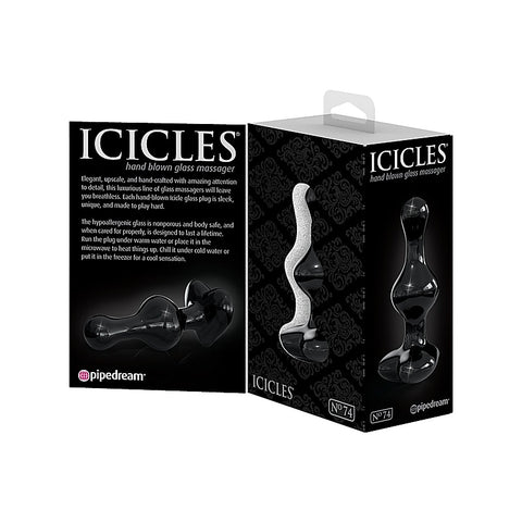 Icicles No. 74 Hand Blown Glass Butt Plug - Glass Sex Toys