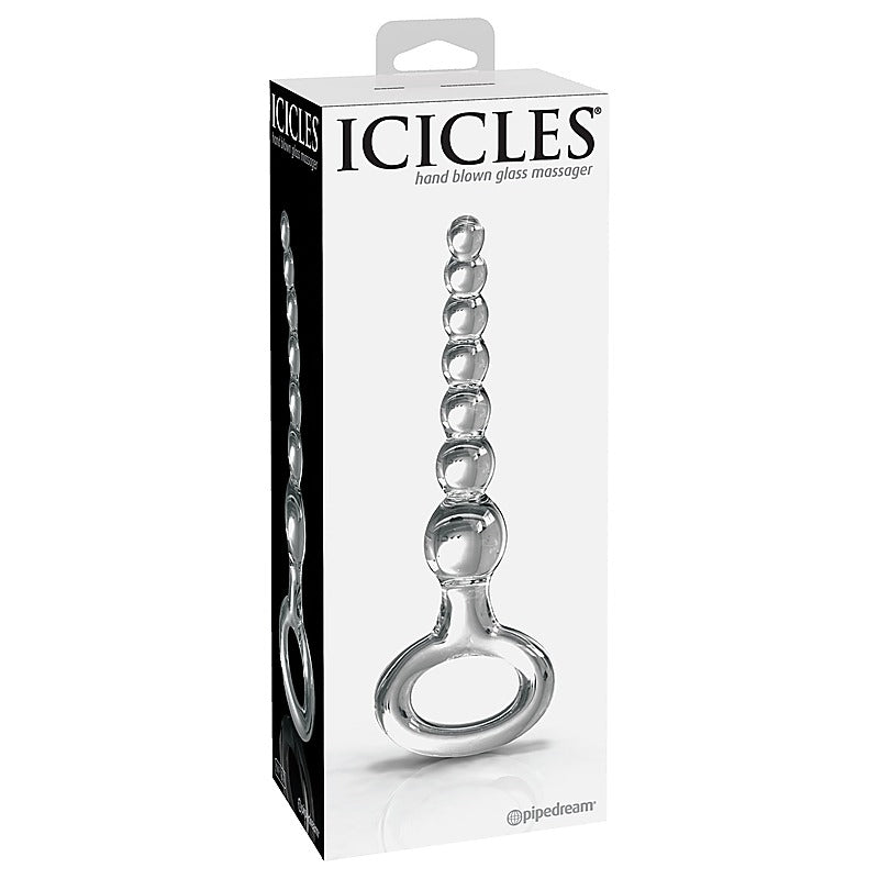 Premium Icicles No 67 Glass Anal Beads Massager - Glass Sex Toys