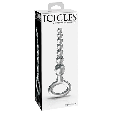 Premium Icicles No 67 Glass Anal Beads Massager - Glass Sex Toys