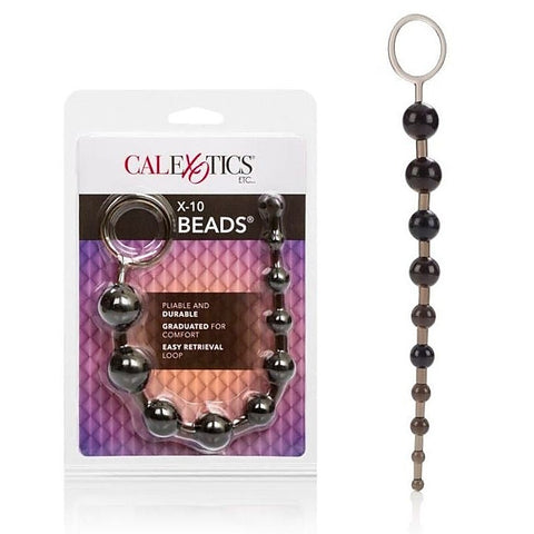 X-10 Beads Black by California Exotics - Anal Beads and Balls