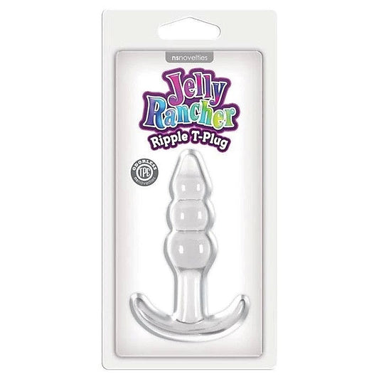 Jelly Rancher T Plug Ripple Clear by NS Novelties - Butt Plugs