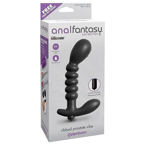 Anal Fantasy Collection Ribbed Prostate Vibrator - Prostate Toys