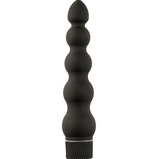 Black Magic 7 Inch Ribbed Anal Vibrator by Doc Johnson - Anal Vibrators
