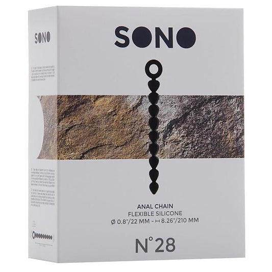 No. 28 Anal Chain Black by Sono - Anal Beads and Balls