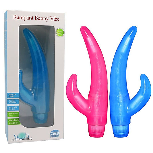 Rampant Bunny Silicone Vibrator by Aphrodisia - Novelty Vibrators