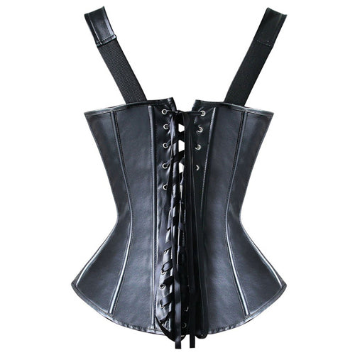 BDStyle Punk Style Leather Strappy Vest Fetish Wear Corset - Her Fetish