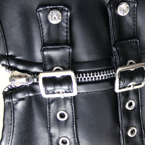 BDStyle Punk Style Leather Strappy Vest Fetish Wear Corset - Her Fetish