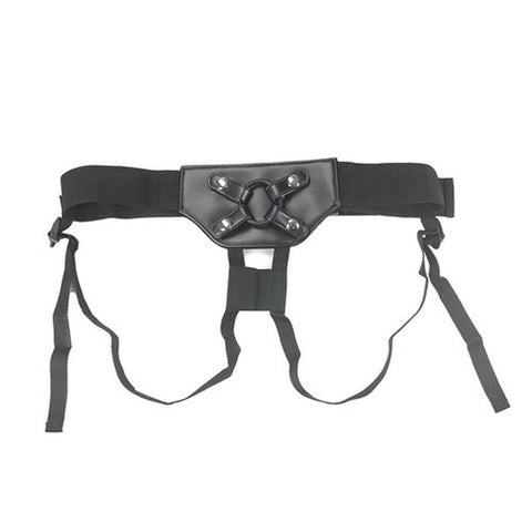 BMS Factory Addiction Strap On Harness with Silicone O Rings Black - Strap On Sextoys