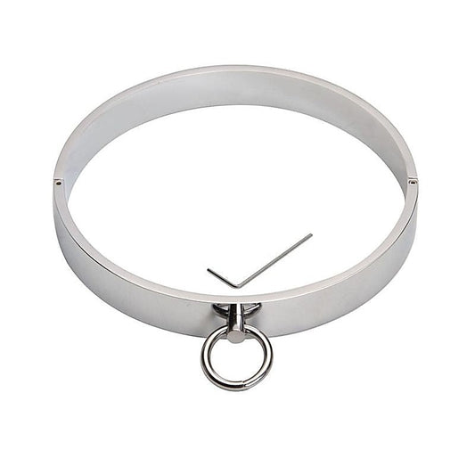 Secure, Stylish Metal Slave Collar by BDStyle - Collars and Leads