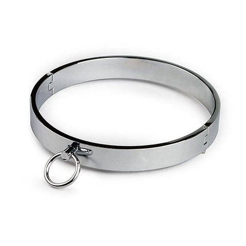 Secure, Stylish Metal Slave Collar by BDStyle - Collars and Leads