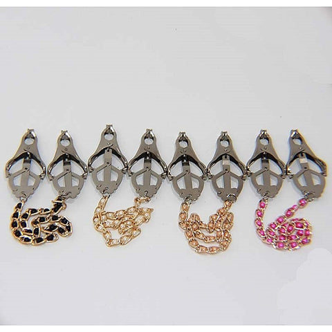 Premium Clover Clamps Pearls & Chain by BDStyle - Breast and Nipple Toys