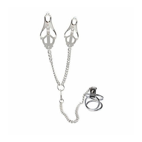 Welled Up Clover Clamps & Cock Ring by BDStyle - Breast and Nipple Toys