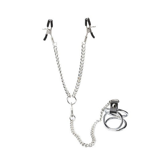 Welled Up Nipple Clamps & Cock Ring by BDStyle - Breast and Nipple Toys
