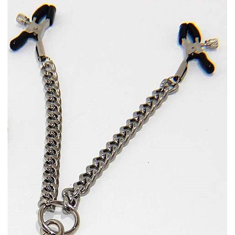 BDStyle Welled Up Nipple Clamps & Cock Ring with Steel Construction - Breast and Nipple Toys