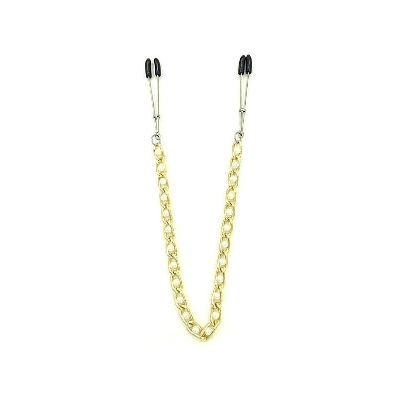 BDStyle Tweezer Nipple Clamps with Connecting Chain Adjustable Pressure - Breast and Nipple Toys